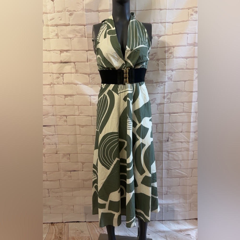 Green Patterned Maxi Dress